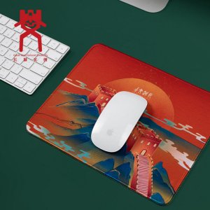 长城文创东方红国潮鼠标垫加厚电竞游戏长款鼠标垫锁边办公桌垫 